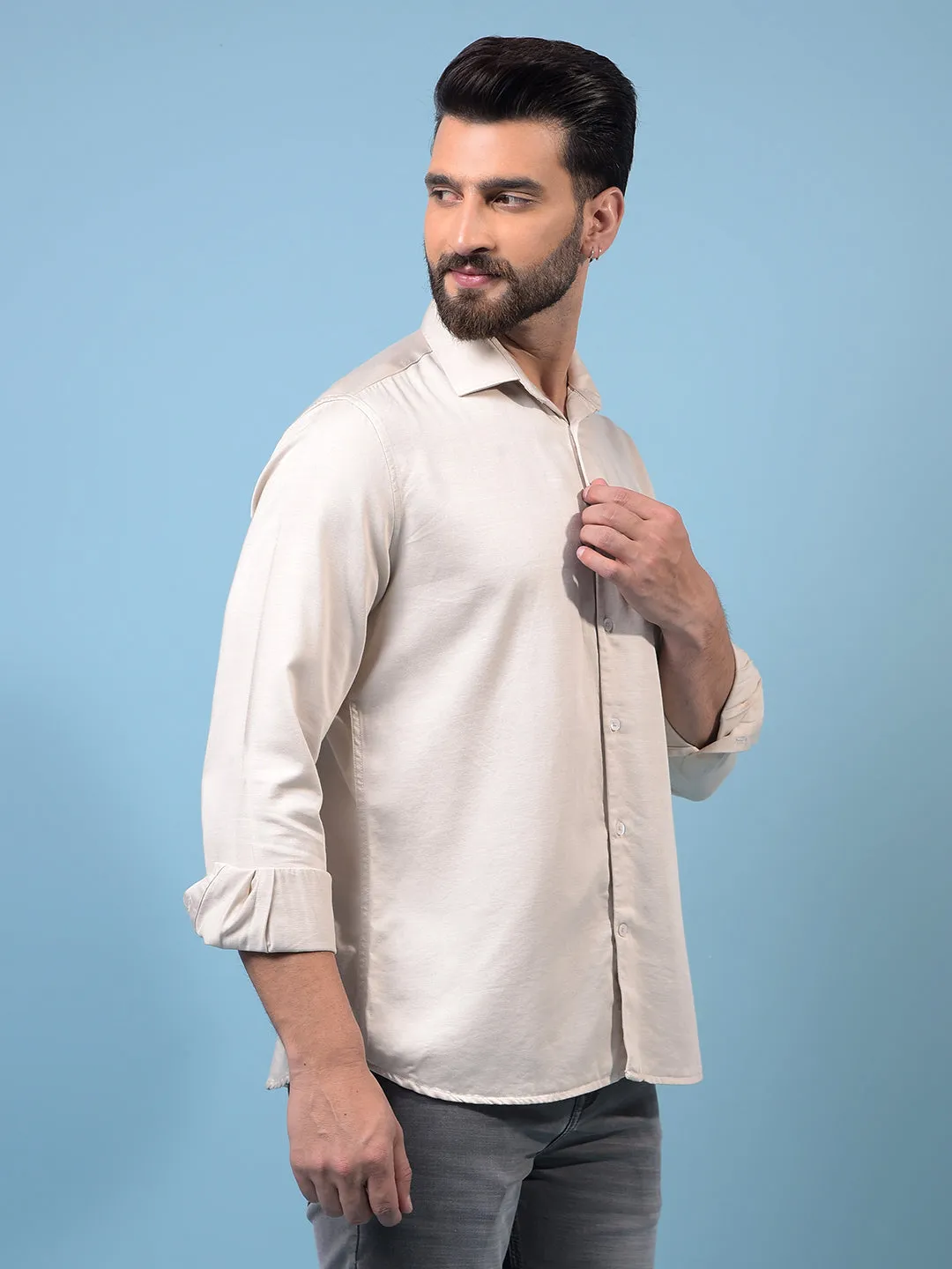 Men's Beige Shirt