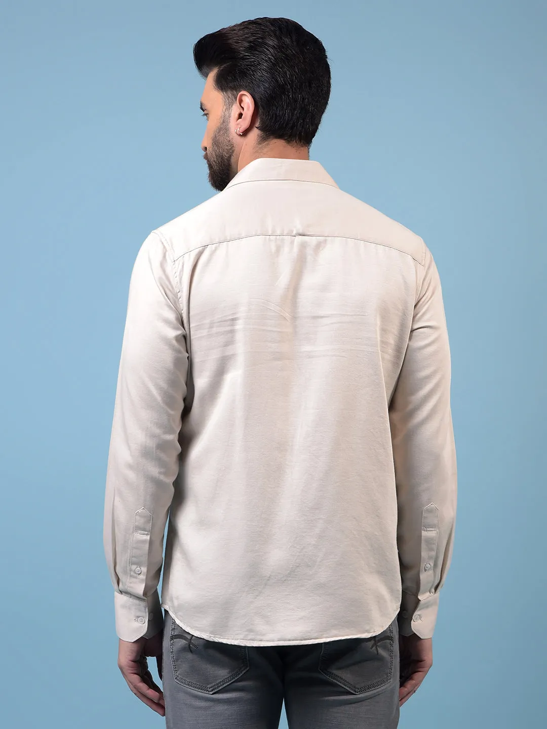 Men's Beige Shirt