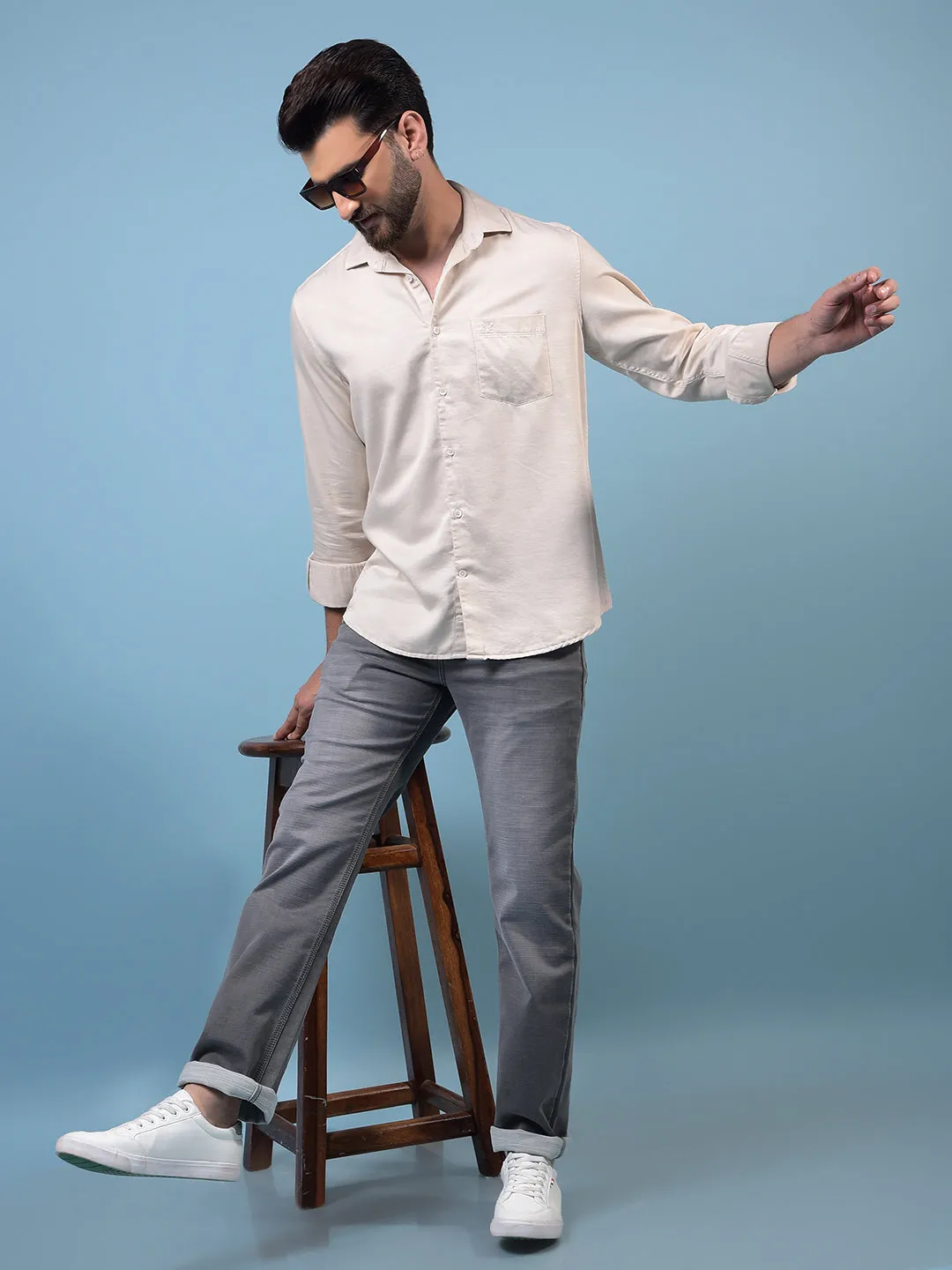 Men's Beige Shirt