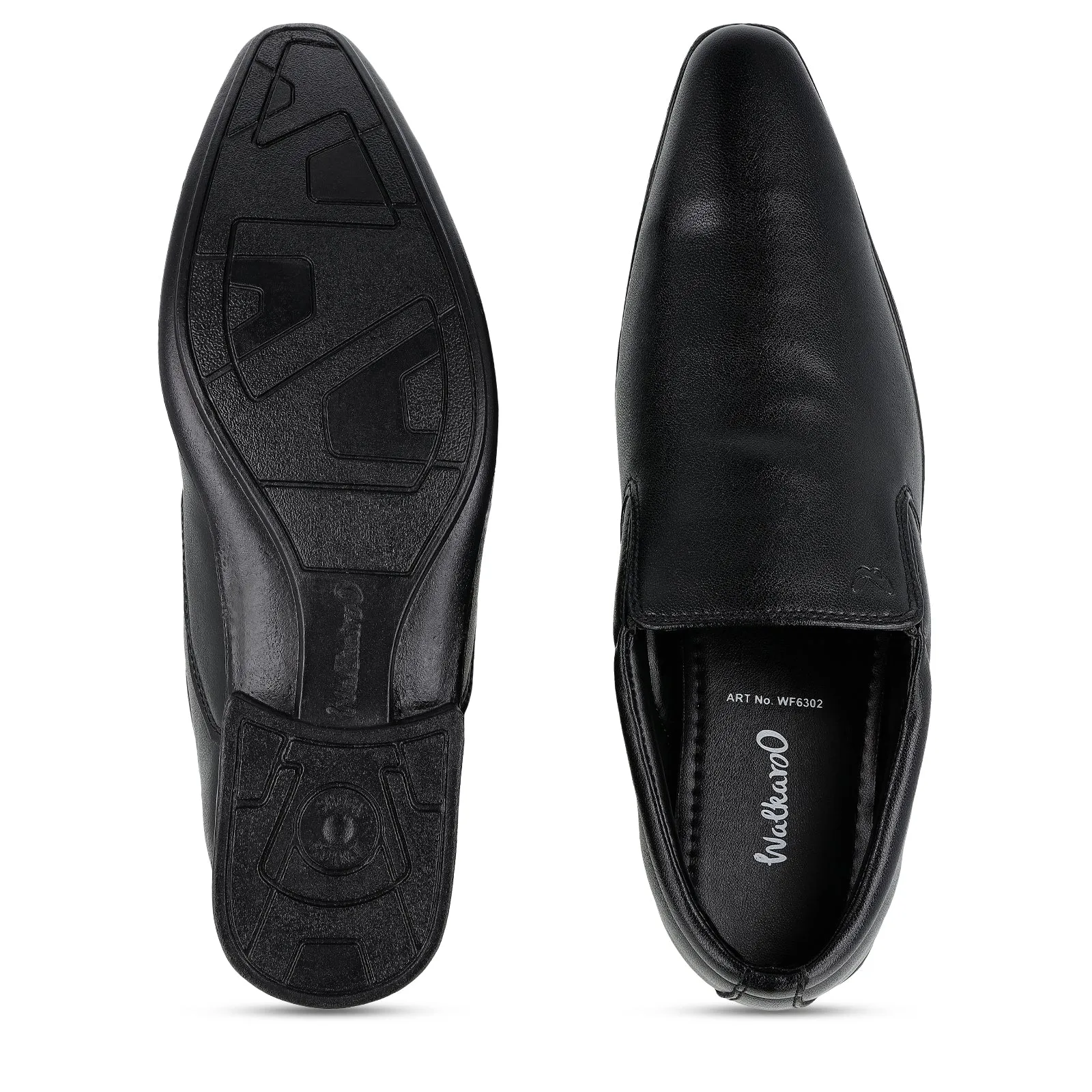 Men's Leather formals loafer Shoes - WF6302 Black