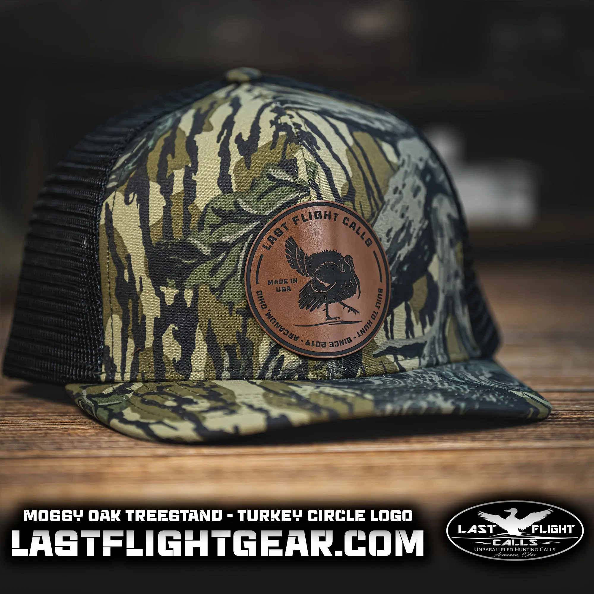 MOSSY OAK "TREESTAND" TRUCKER | TURKEY CIRCLE LOGO