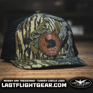 MOSSY OAK "TREESTAND" TRUCKER | TURKEY CIRCLE LOGO