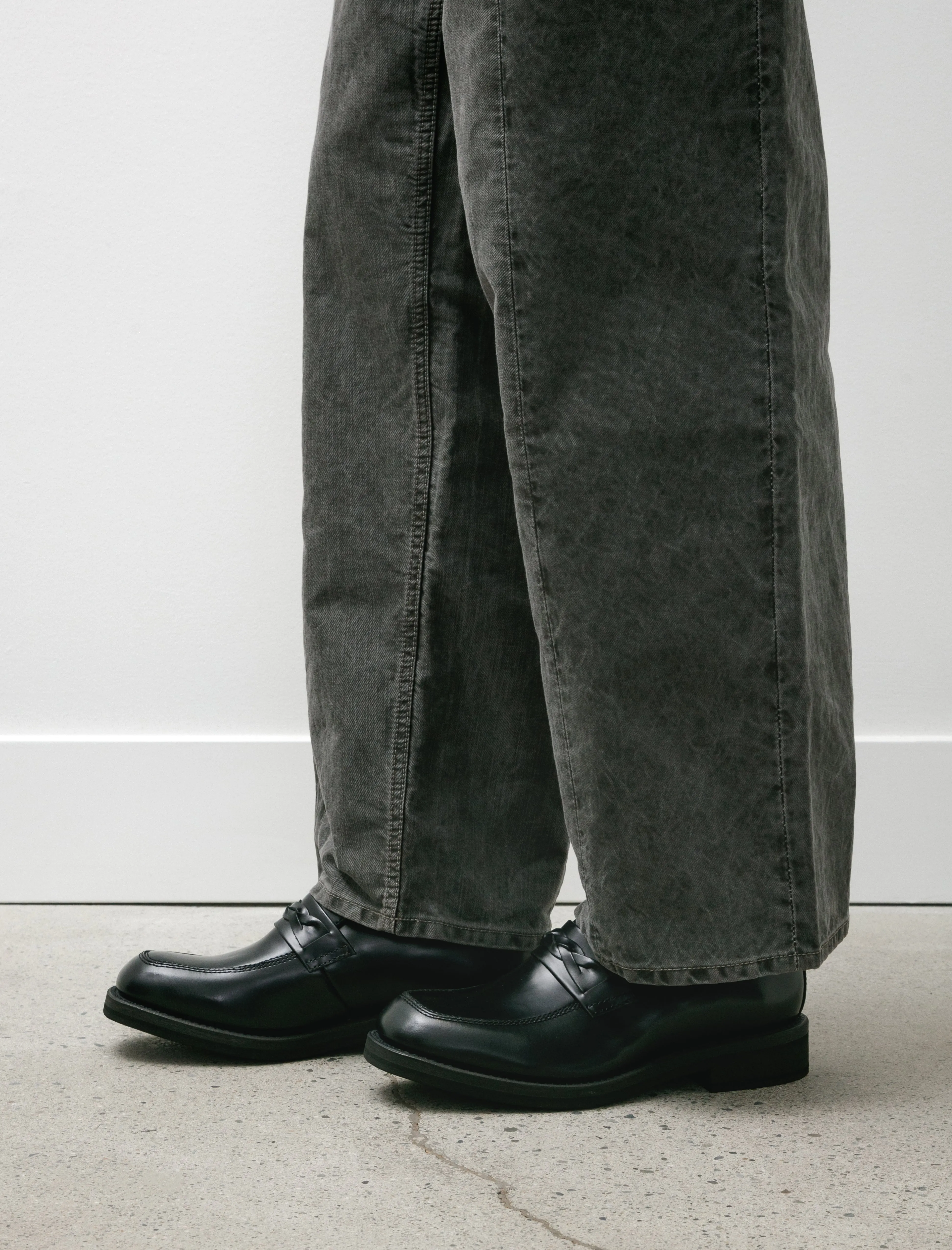 Nakano Shoe Glazed Black Leather M