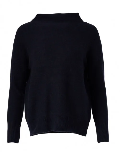 Navy Boiled Cashmere Sweater