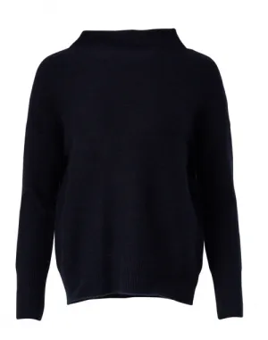 Navy Boiled Cashmere Sweater