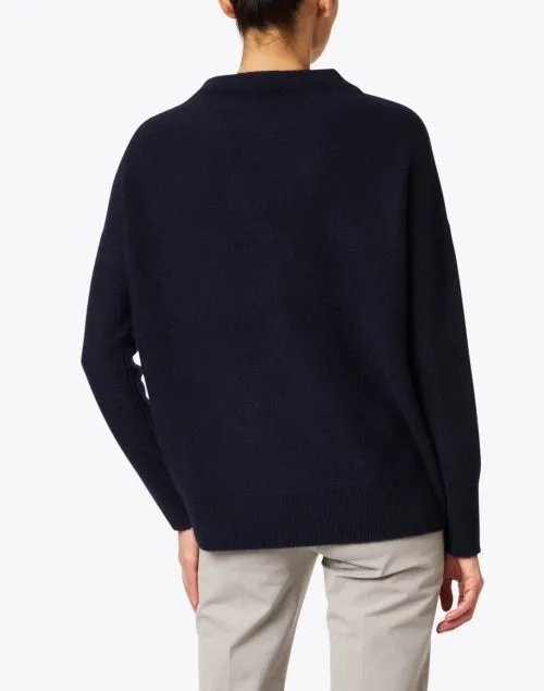 Navy Boiled Cashmere Sweater