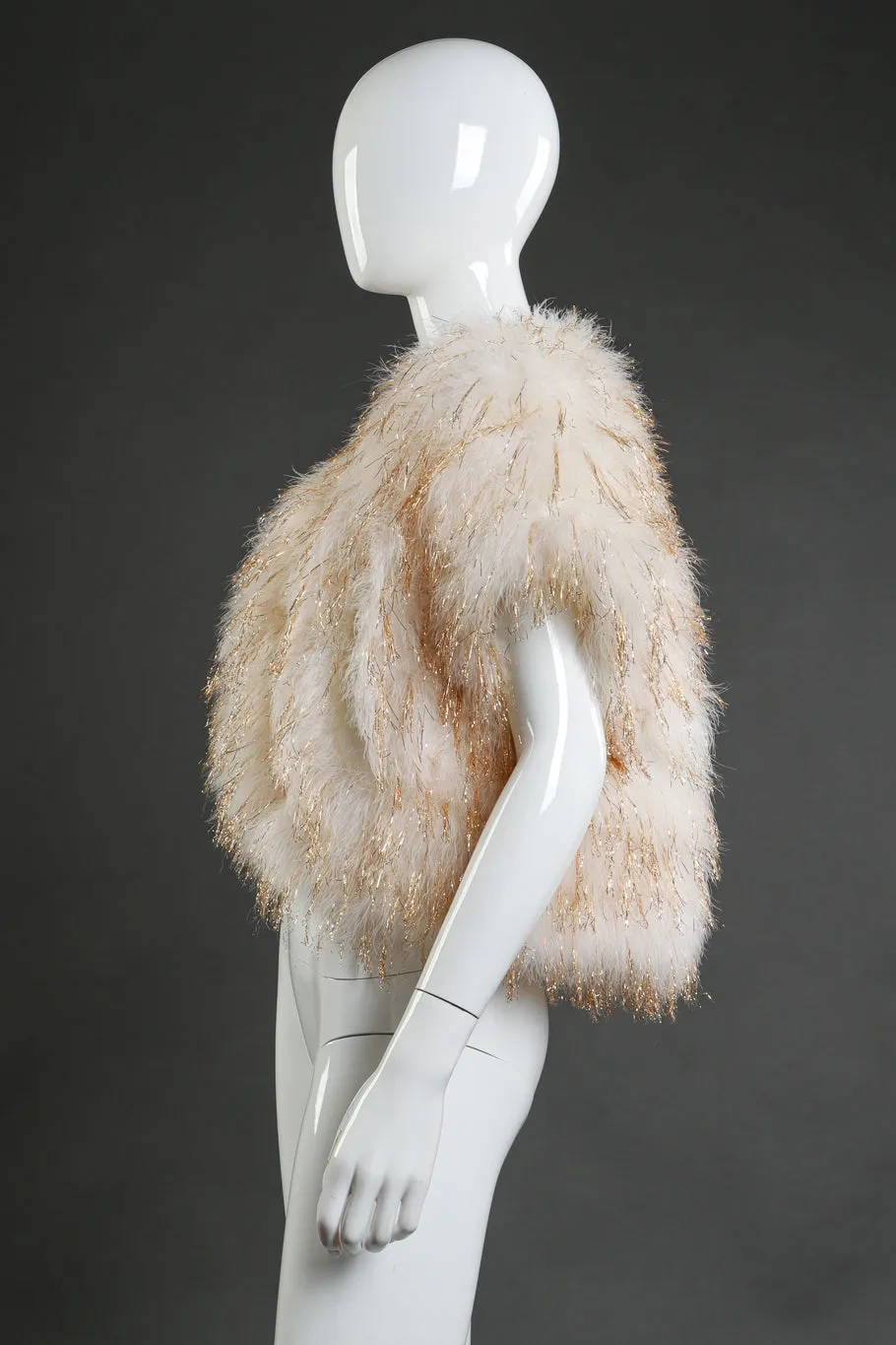 Ostrich Feather Tinsel Vest