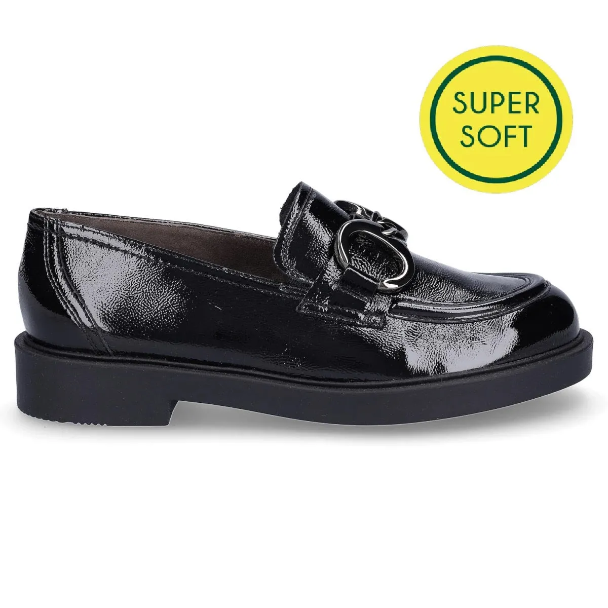 PAUL GREEN 1008 Chunky Loafer-BLACK PATENT