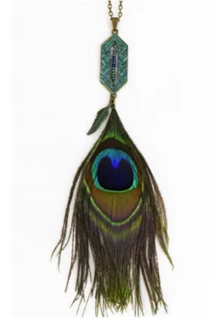 Peacock Feather Necklace