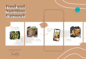 Penelope Food and Nutrition 6-Page Carousel Canva Template