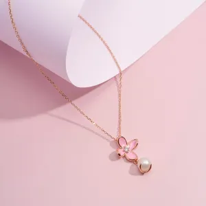 RADIANT ORCHID ROSE GOLD ENAMEL PENDANT