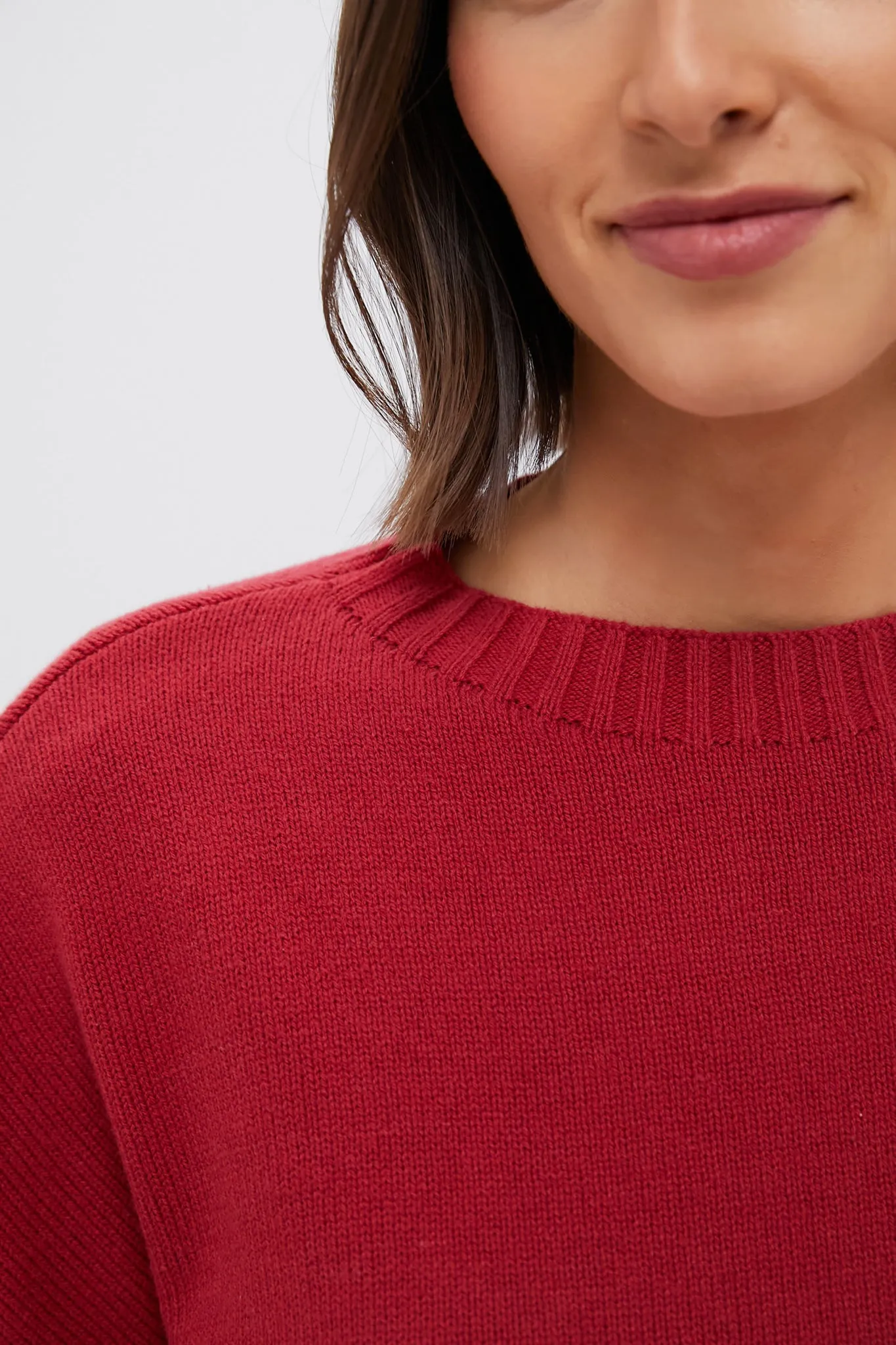 Red Knit Milly Crewneck Sweater