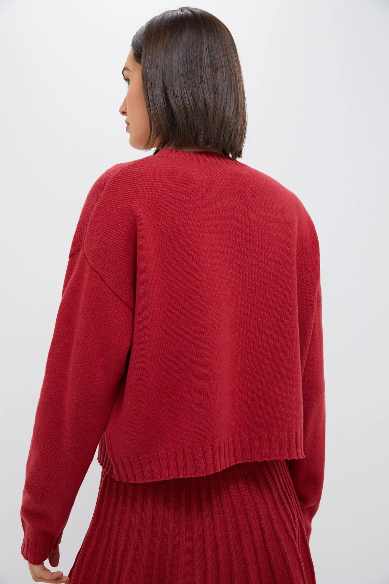 Red Knit Milly Crewneck Sweater