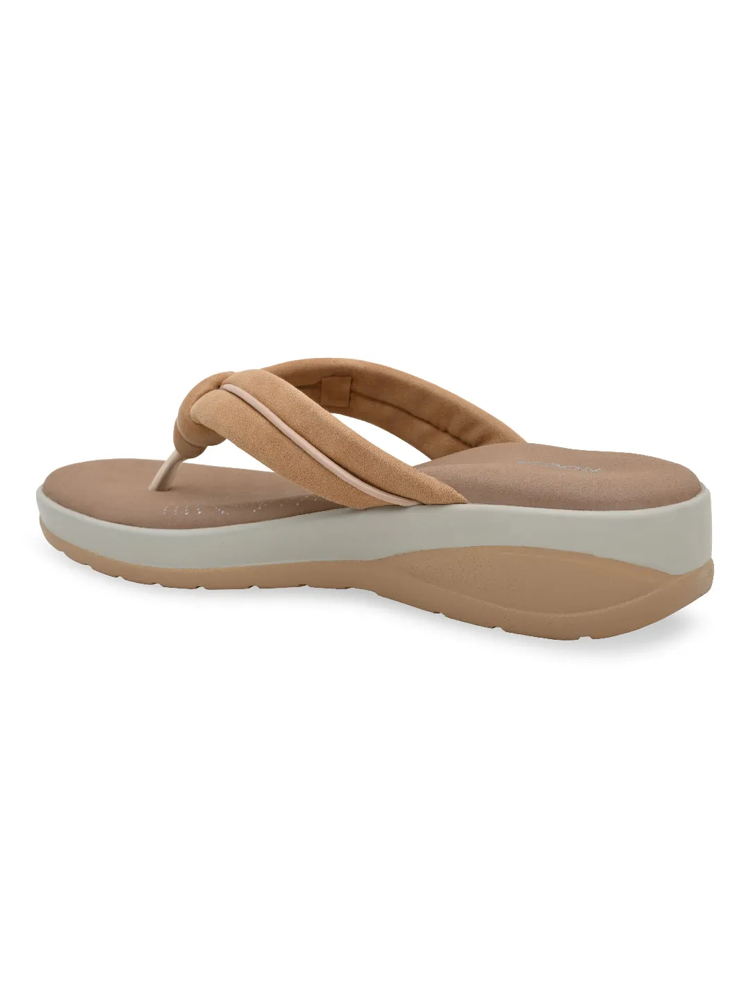 Rocia By Regal Beige Women Comfort Knotted Thongs