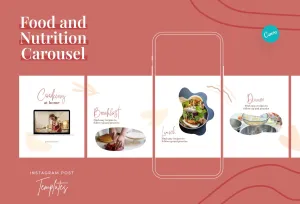 Sam Food and Nutrition 6-Page Carousel Canva Template