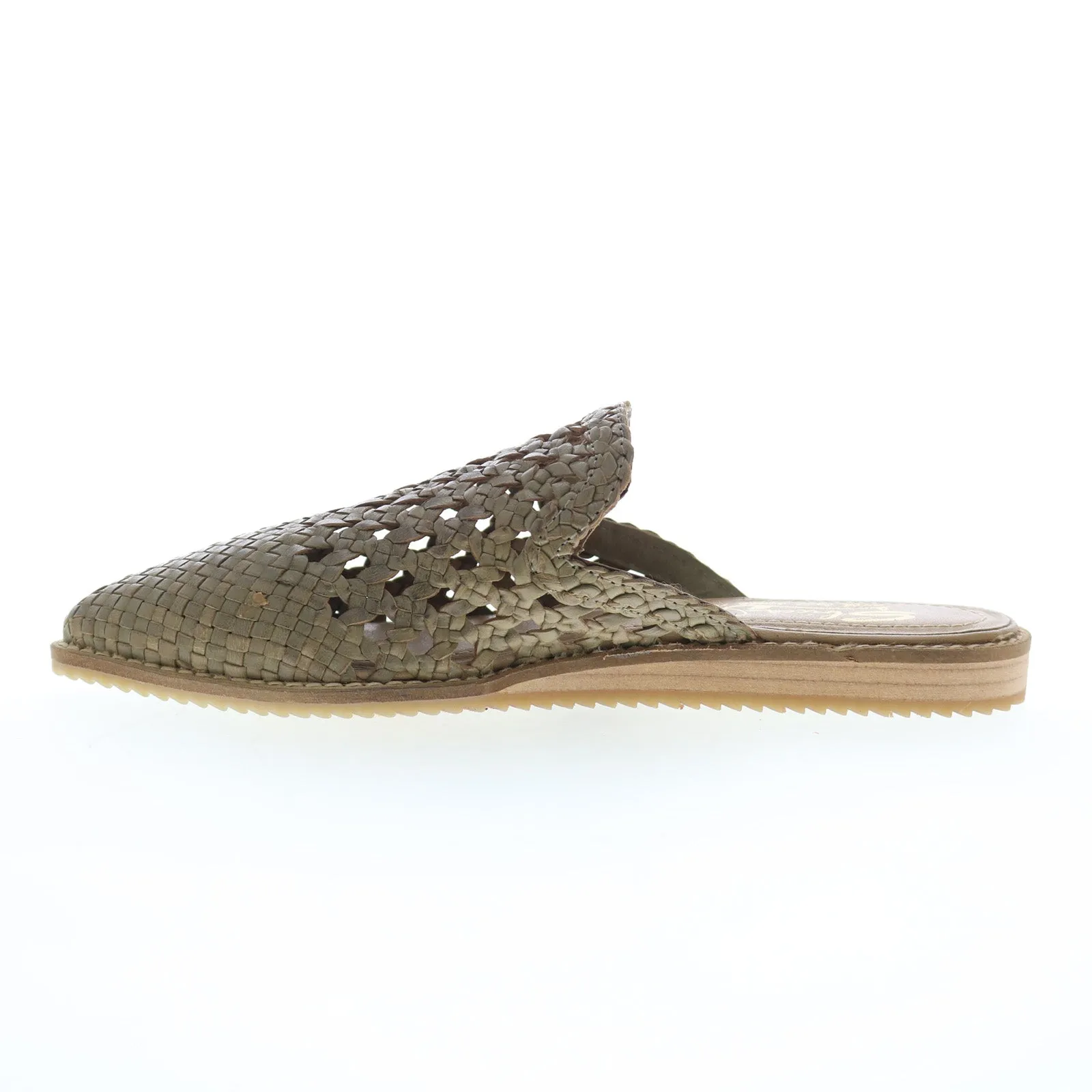 Sbicca Bristol PS200 Womens Gray Leather Slip On Mule Flats Shoes