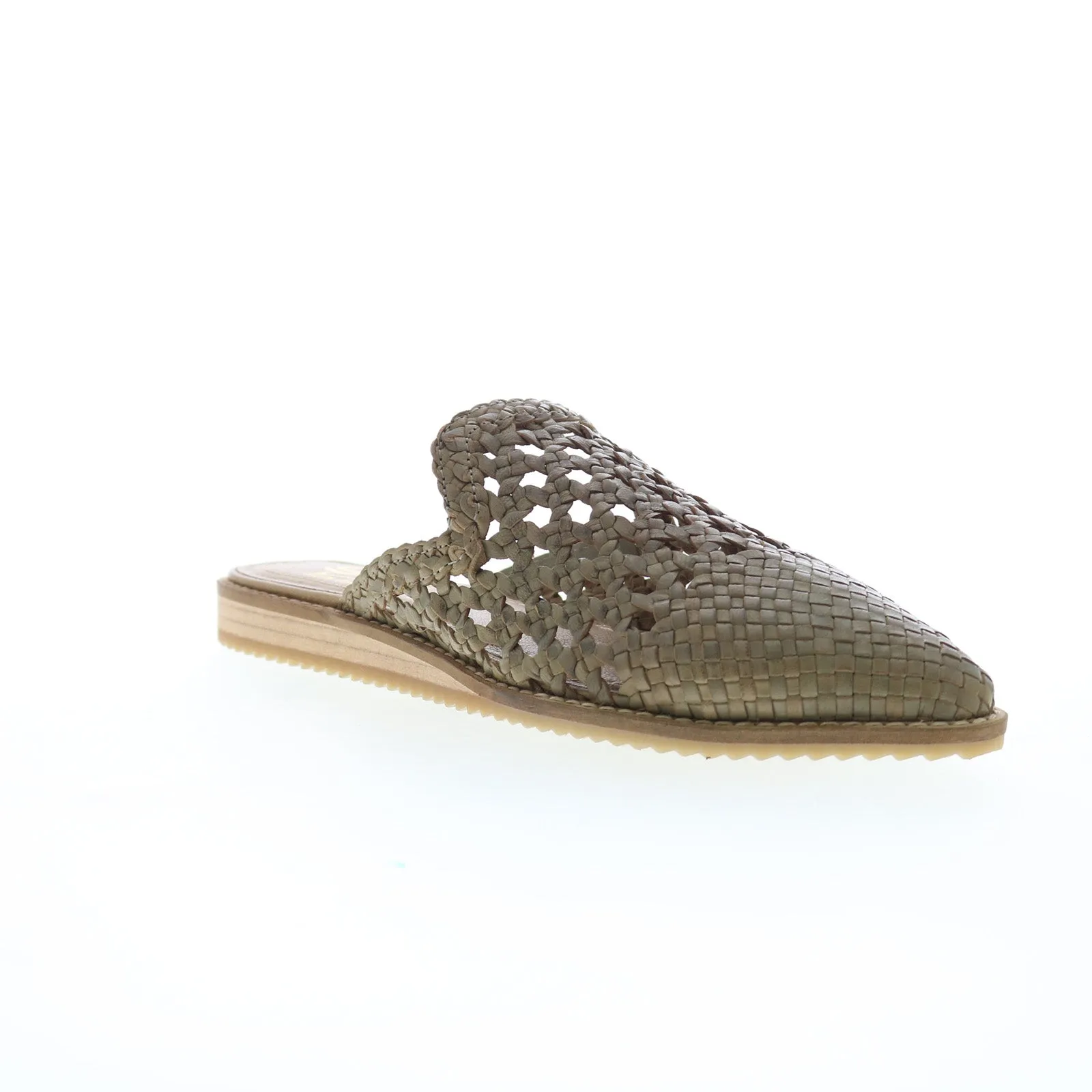 Sbicca Bristol PS200 Womens Gray Leather Slip On Mule Flats Shoes
