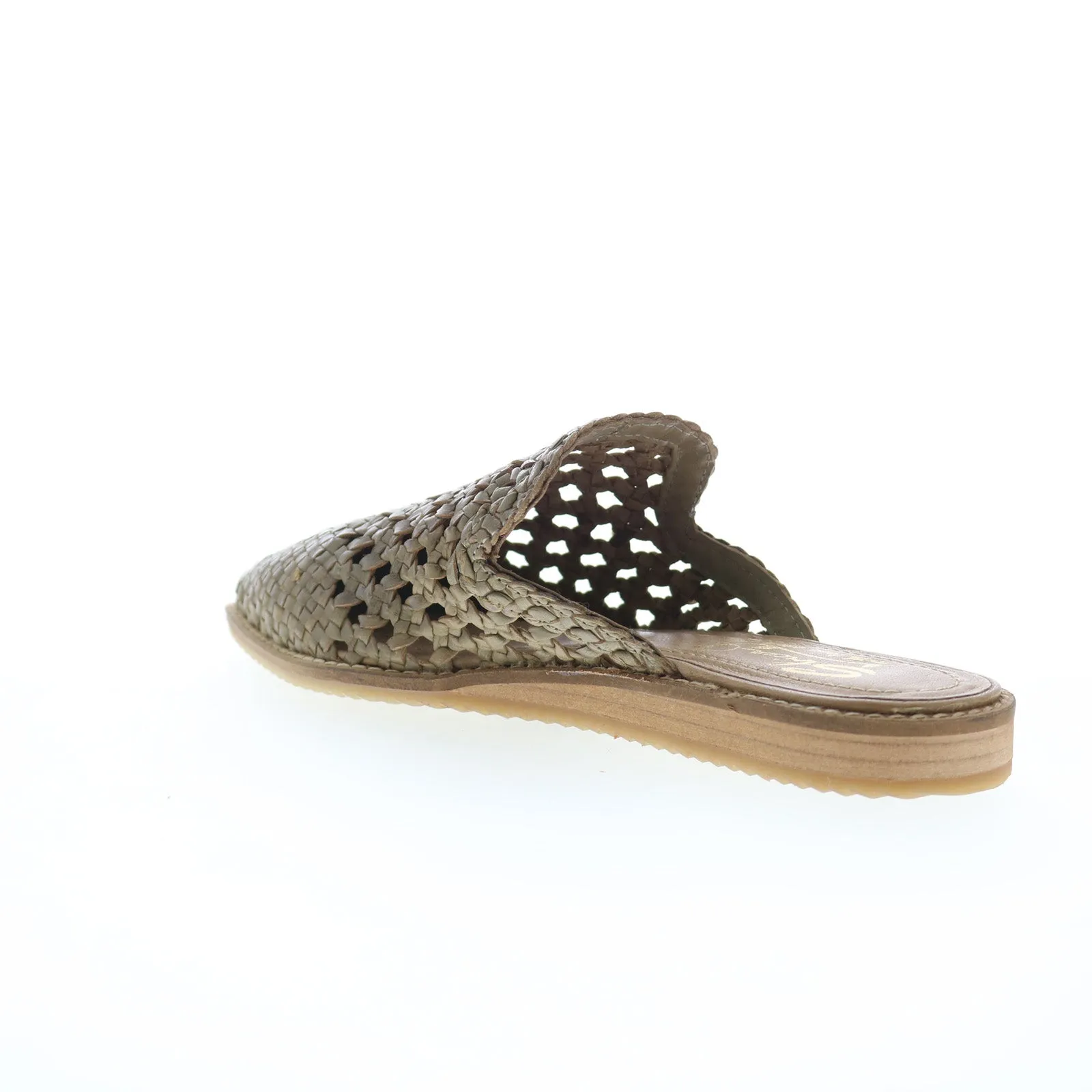 Sbicca Bristol PS200 Womens Gray Leather Slip On Mule Flats Shoes