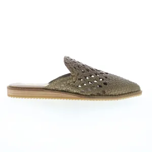 Sbicca Bristol PS200 Womens Gray Leather Slip On Mule Flats Shoes