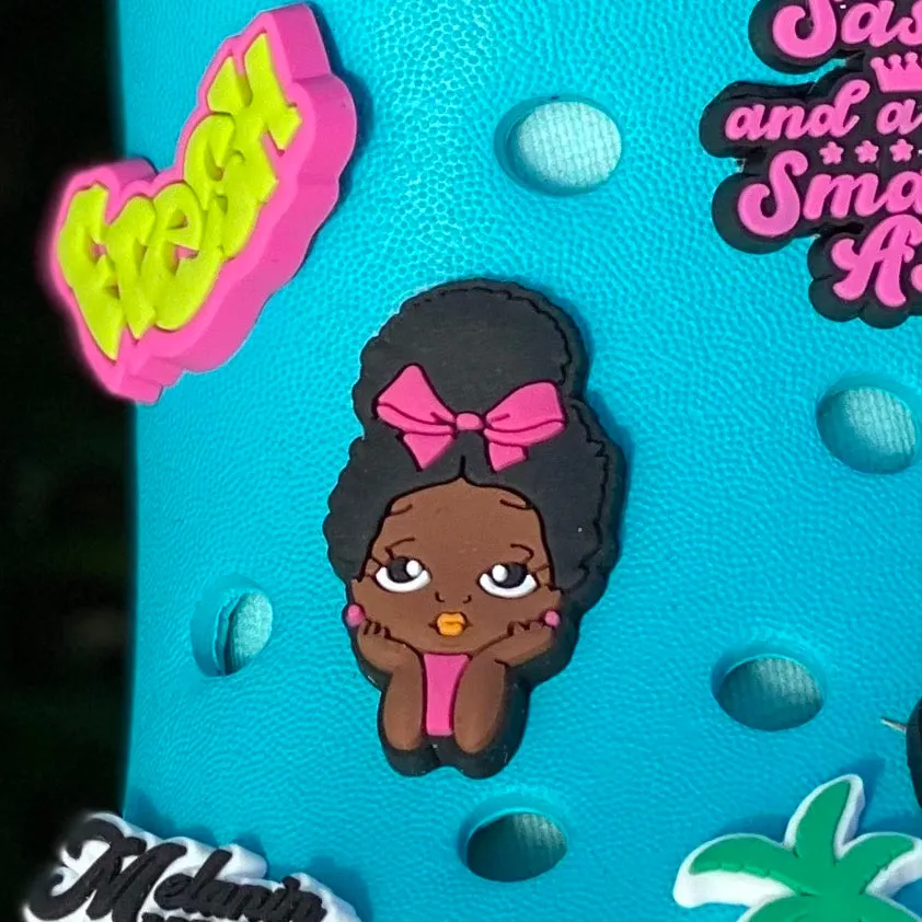 SHOE CHARMS - PINK UP DO CUTIE