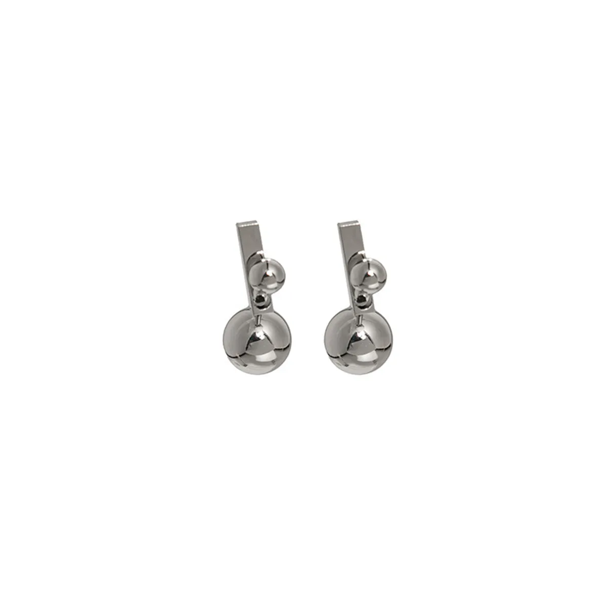 Silver-Plated Ball Drop Earrings