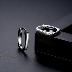 Silver-Plated U-Shape Huggie Earrings