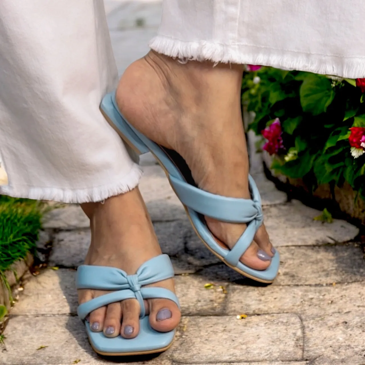 Strapped Blue Heels