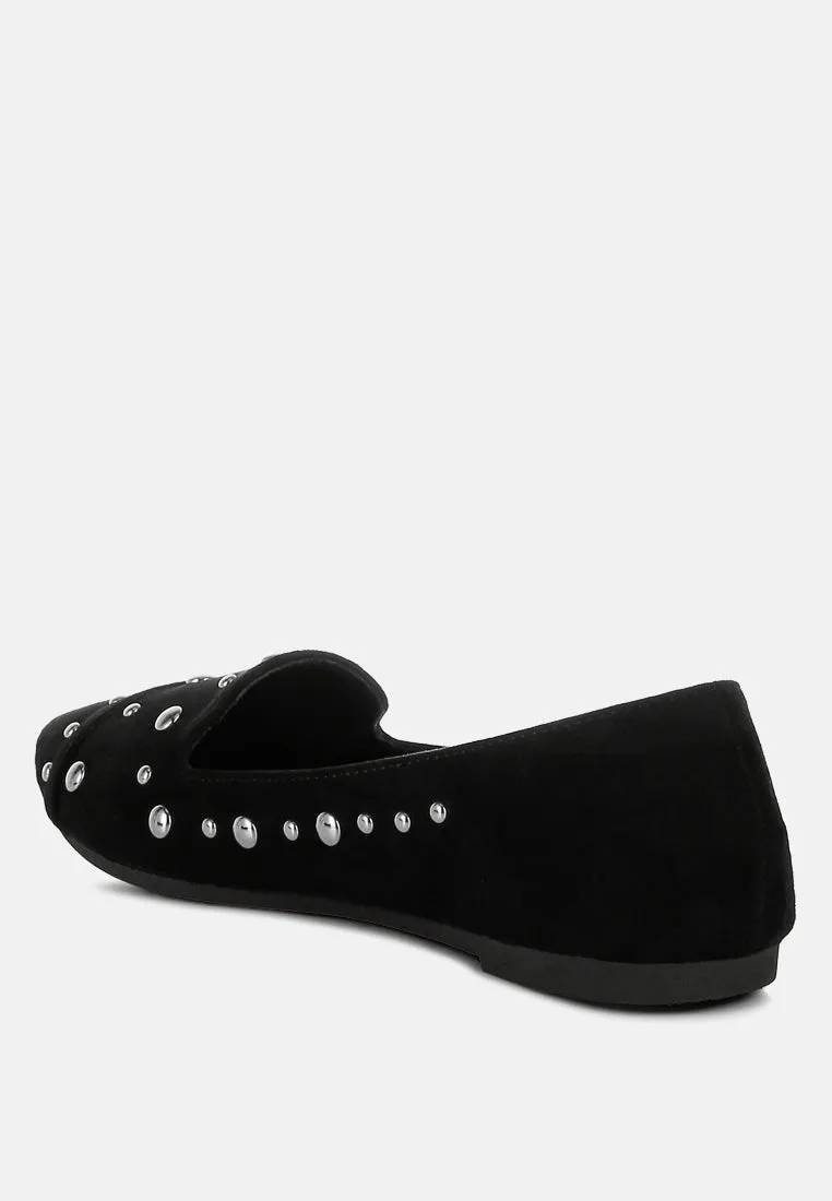 Stud Embellished Ballet Flats By MODE