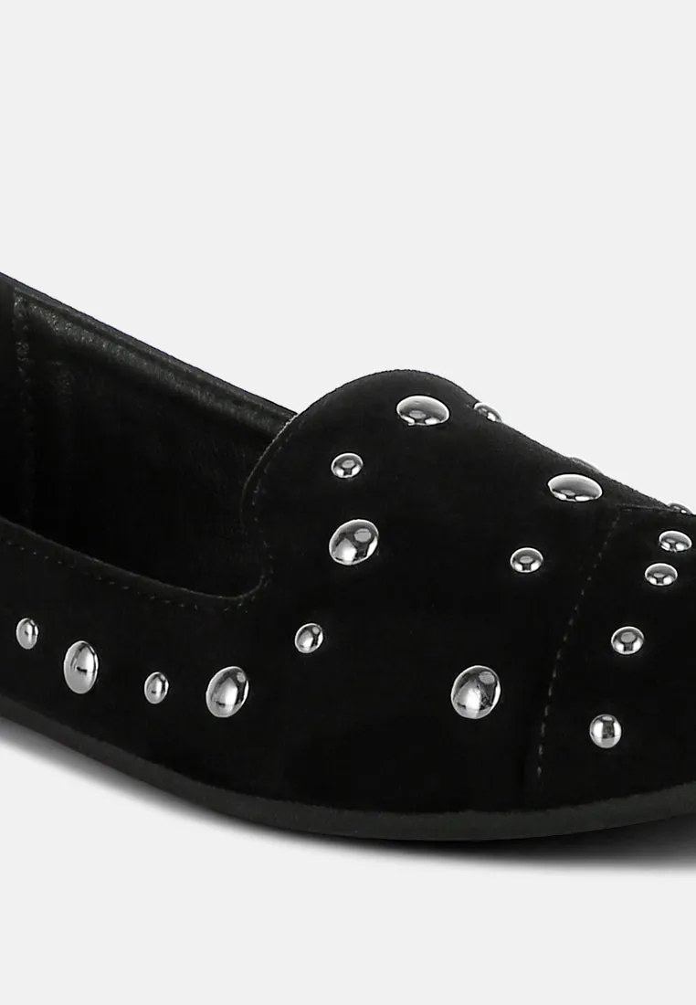 Stud Embellished Ballet Flats By MODE