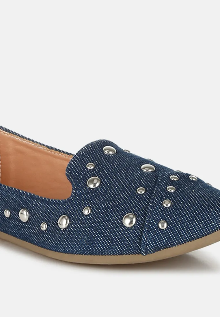Stud Embellished Ballet Flats By MODE