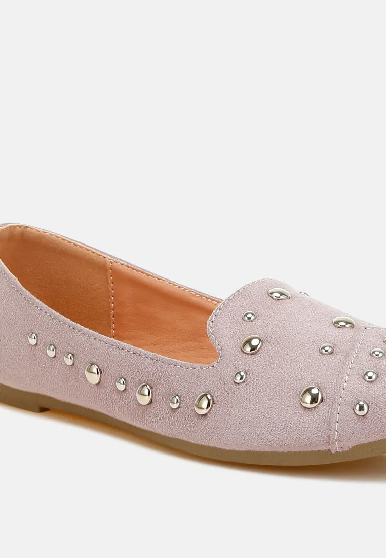 Stud Embellished Ballet Flats By MODE