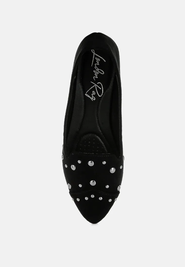 Stud Embellished Ballet Flats By MODE