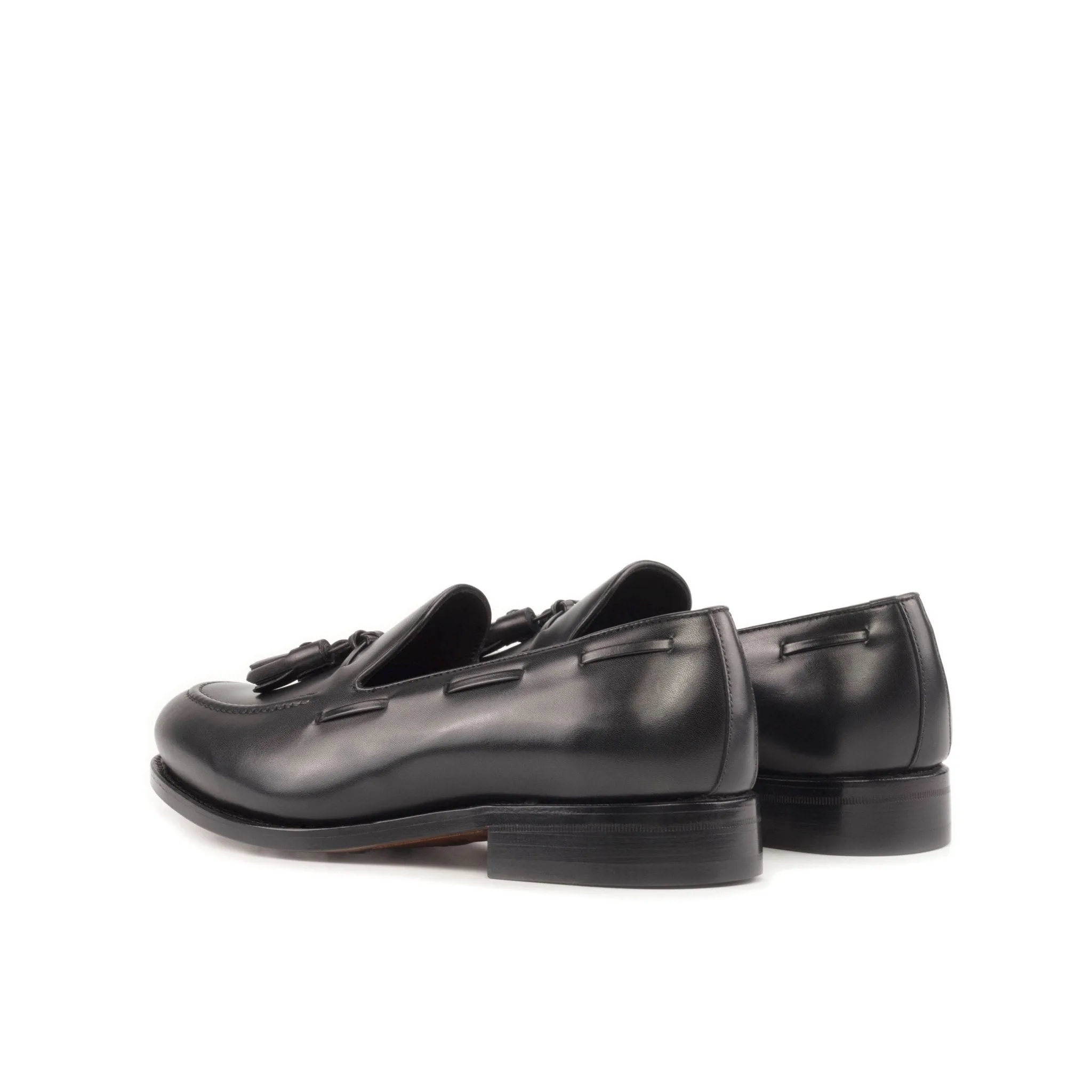 Tassel Loafer in Black Box Calf