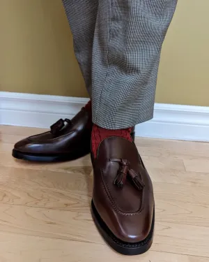 Tassel Loafer in Dark Brown Box Calf