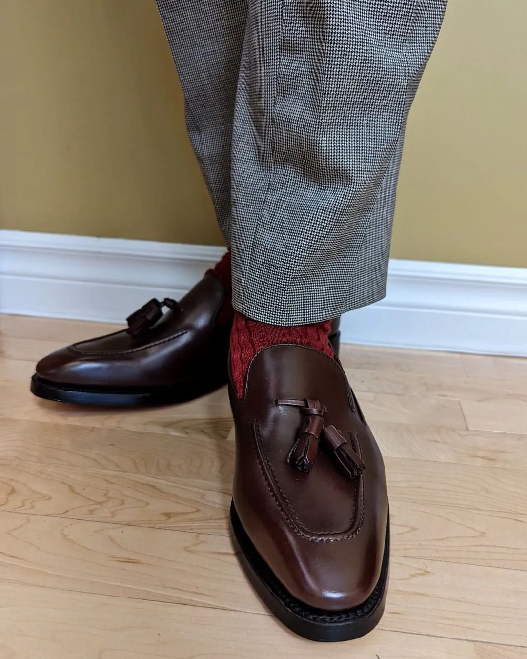 Tassel Loafer in Dark Brown Box Calf