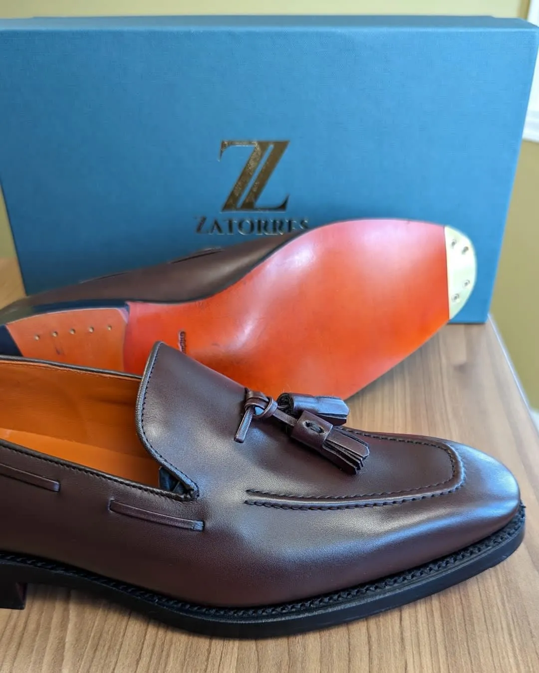 Tassel Loafer in Dark Brown Box Calf