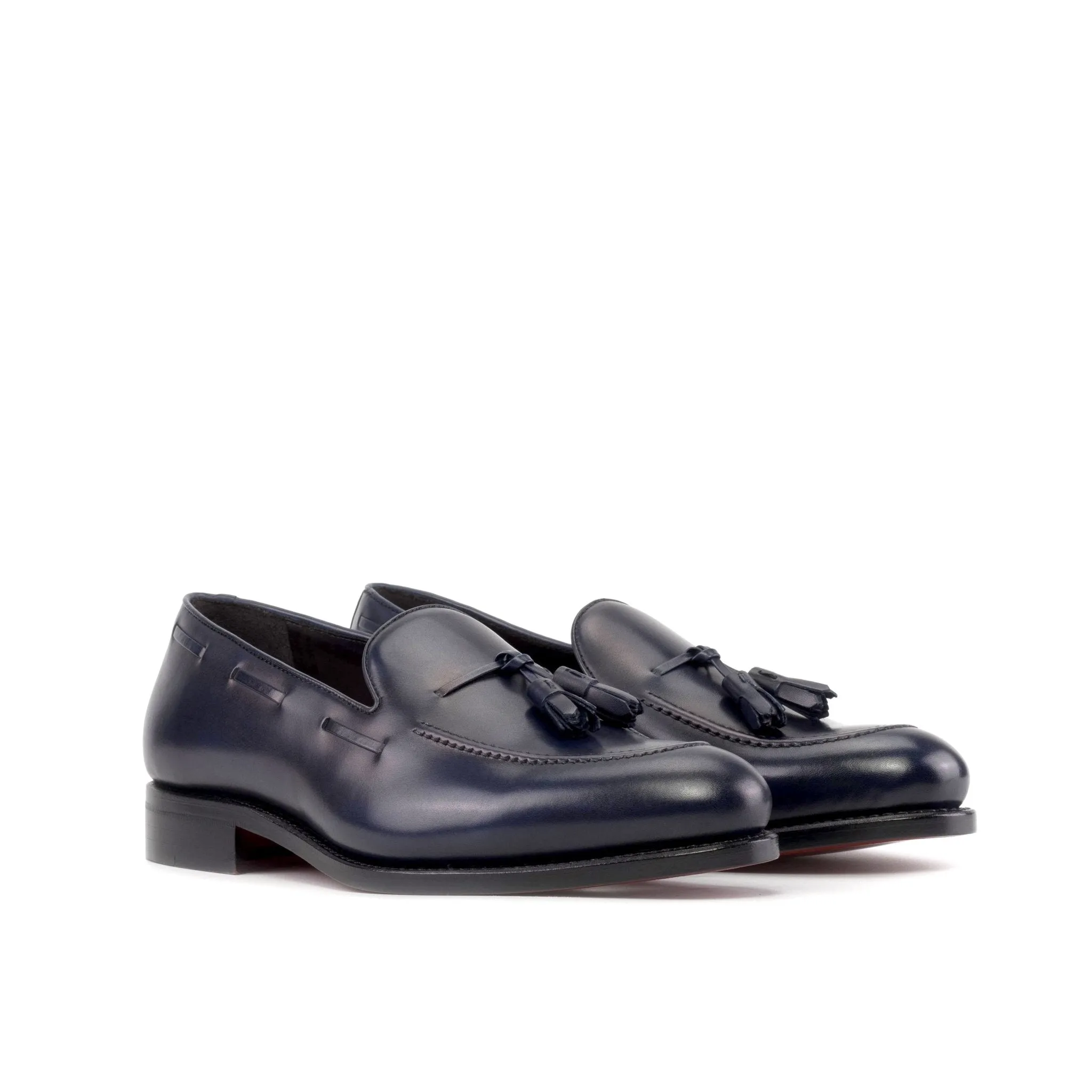 Tassel Loafer in Navy Box Calf