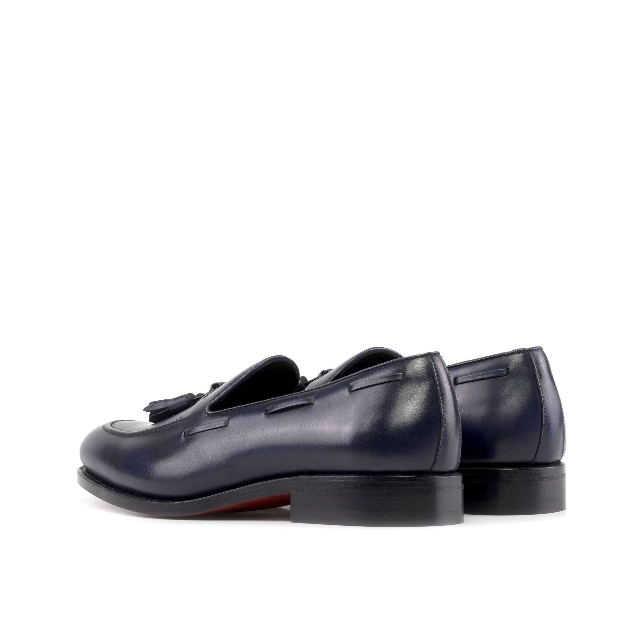 Tassel Loafer in Navy Box Calf