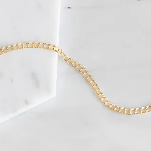 The Bold Curb Chain Anklet | Yellow Gold Filled