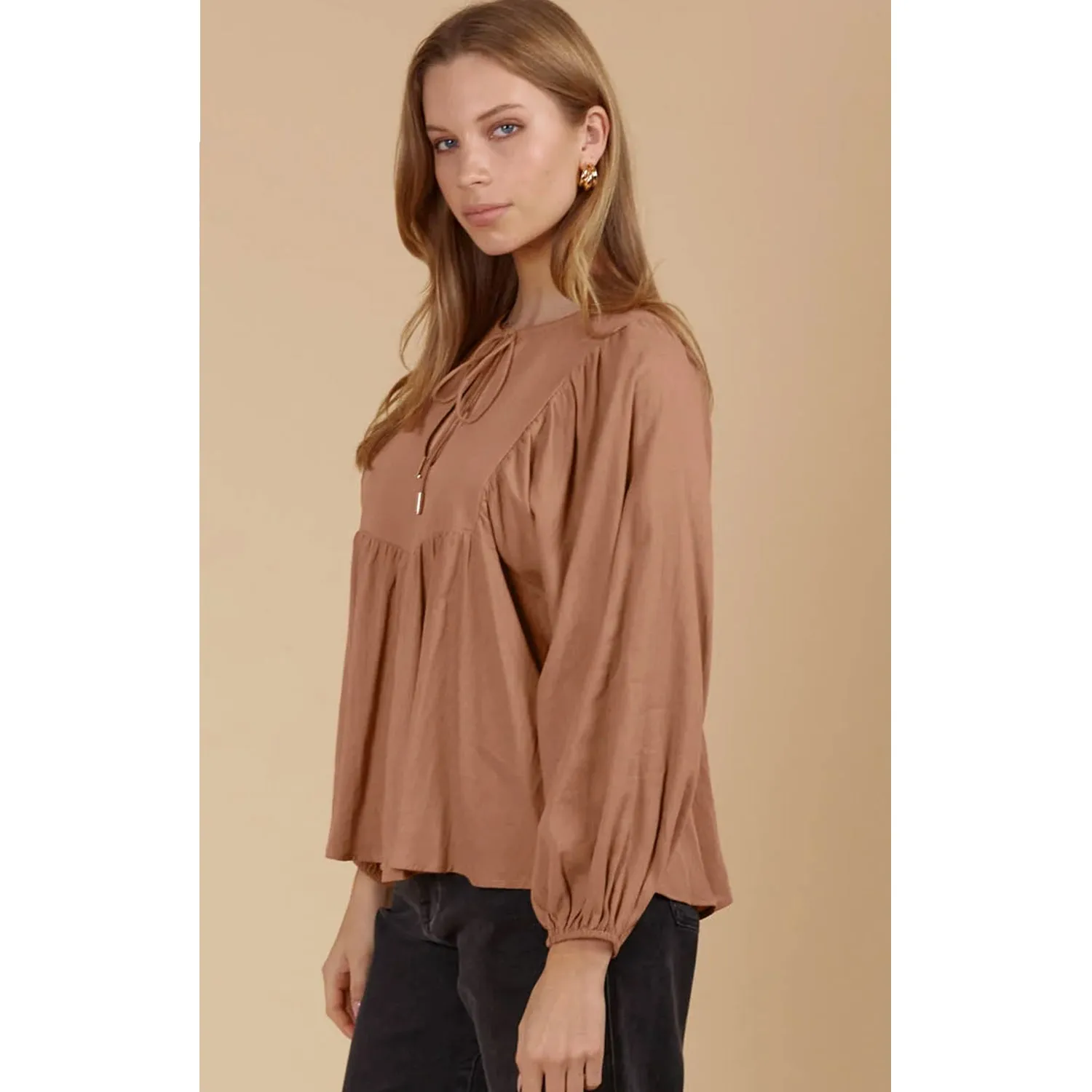 Top Venus Blouse - Toffee