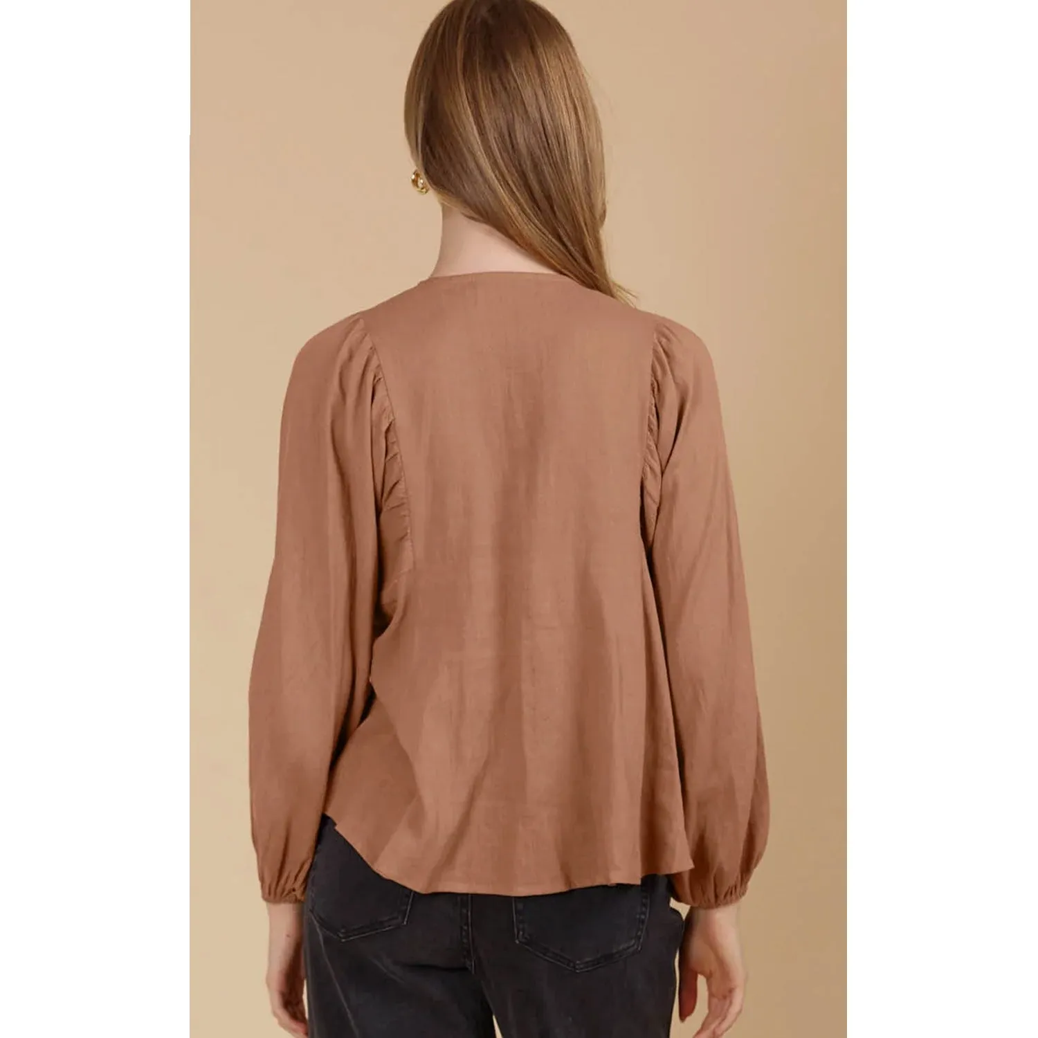 Top Venus Blouse - Toffee