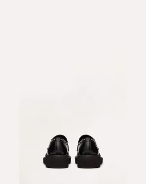 Valentino Garavani Gentleglam Calfskin Loafer Embellished with Mini Studs and Rivets