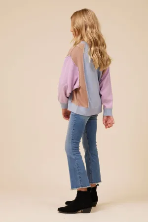 Vintage Havana Colorblock Thermal Crewneck L/S Tee