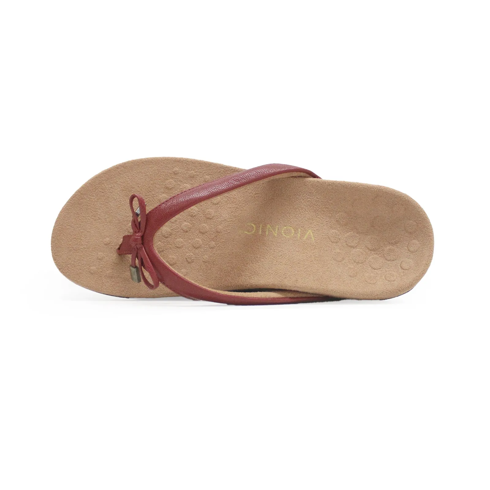 Vionic Bella Leather Women's Toe Post Sandals