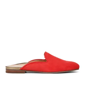 Vionic Women's Willa Flat Mule in Red Suede