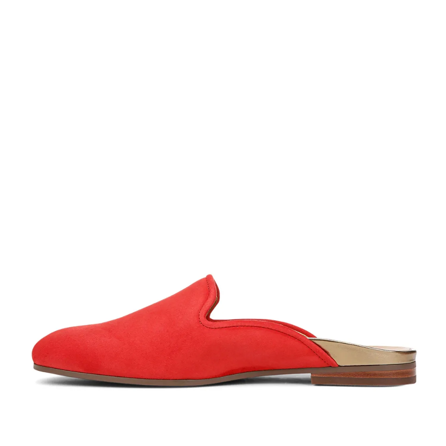 Vionic Women's Willa Flat Mule in Red Suede