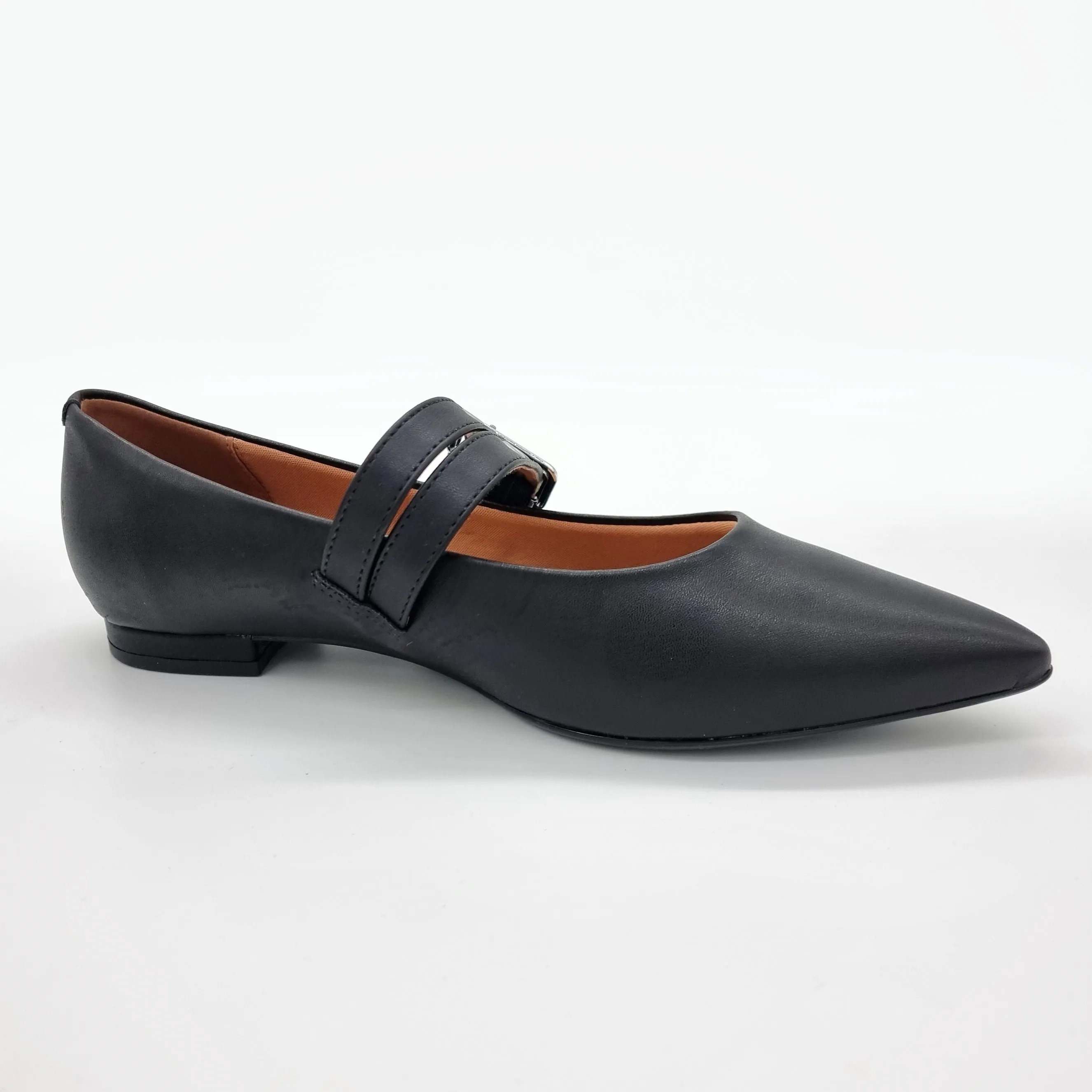 Vizzano 1206-295 Pointy Toe Studded Mary-Jane Flat in Black