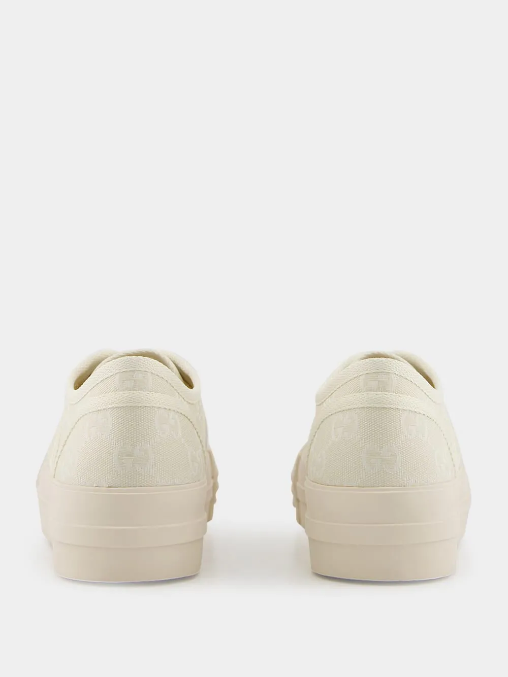 White GG Canvas Chunky Trainer