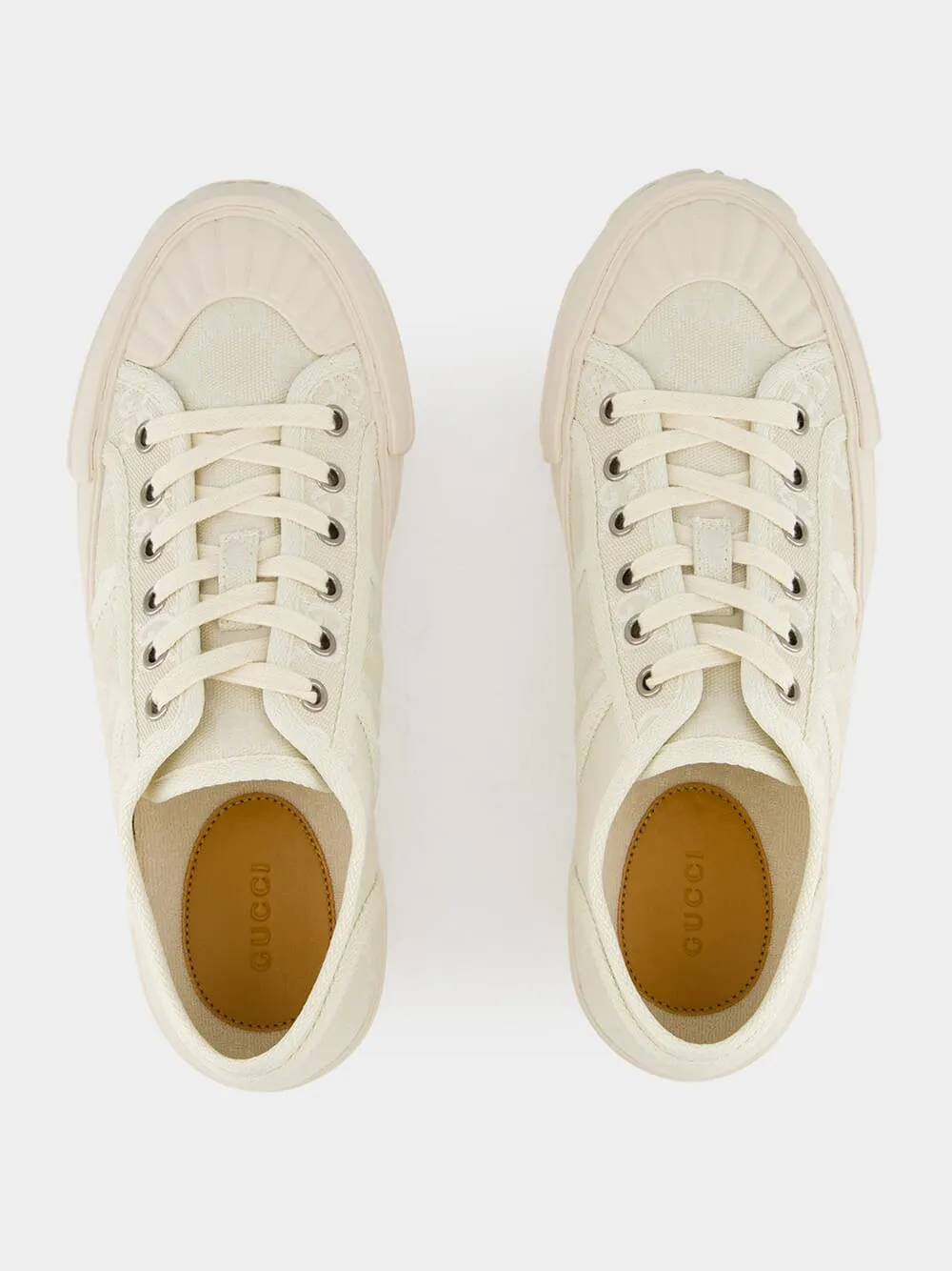 White GG Canvas Chunky Trainer