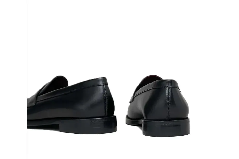 Women The Penny Loafer Black Calf